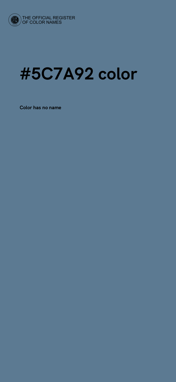 #5C7A92 color image