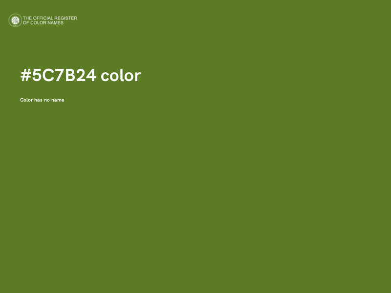 #5C7B24 color image