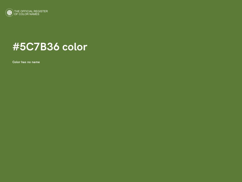 #5C7B36 color image