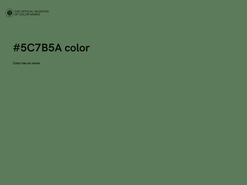 #5C7B5A color image
