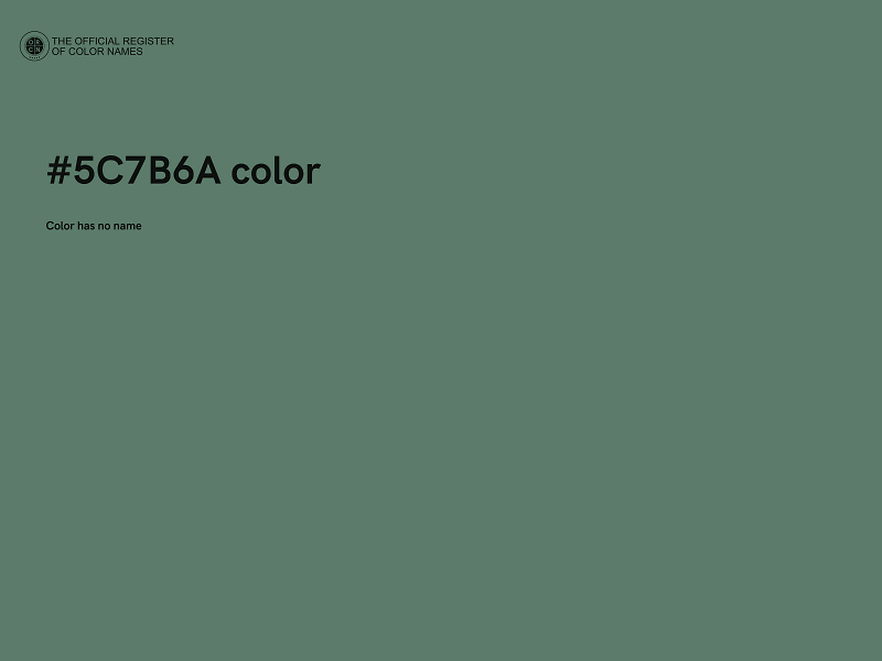 #5C7B6A color image