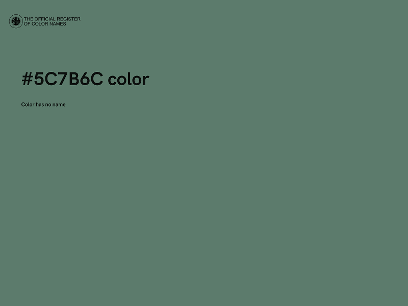 #5C7B6C color image