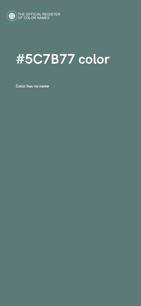 #5C7B77 color image
