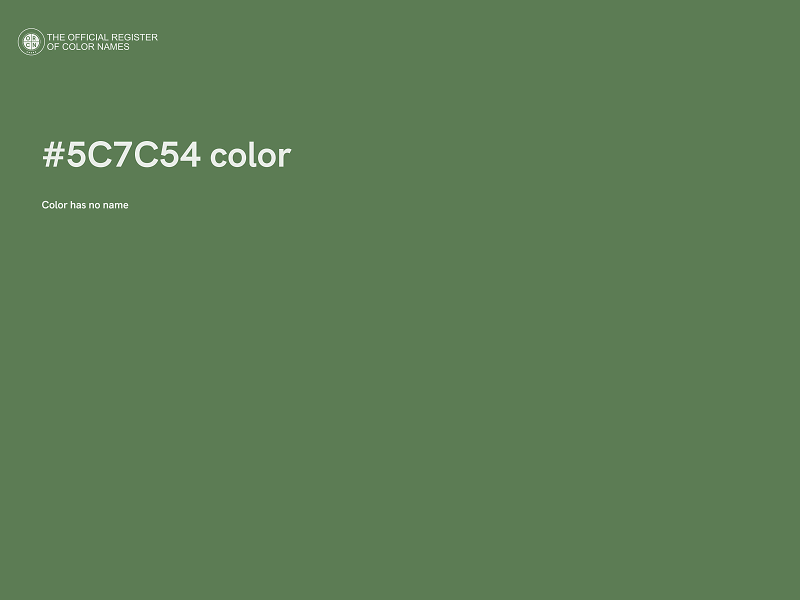 #5C7C54 color image