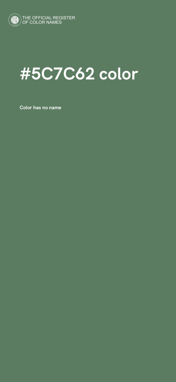 #5C7C62 color image