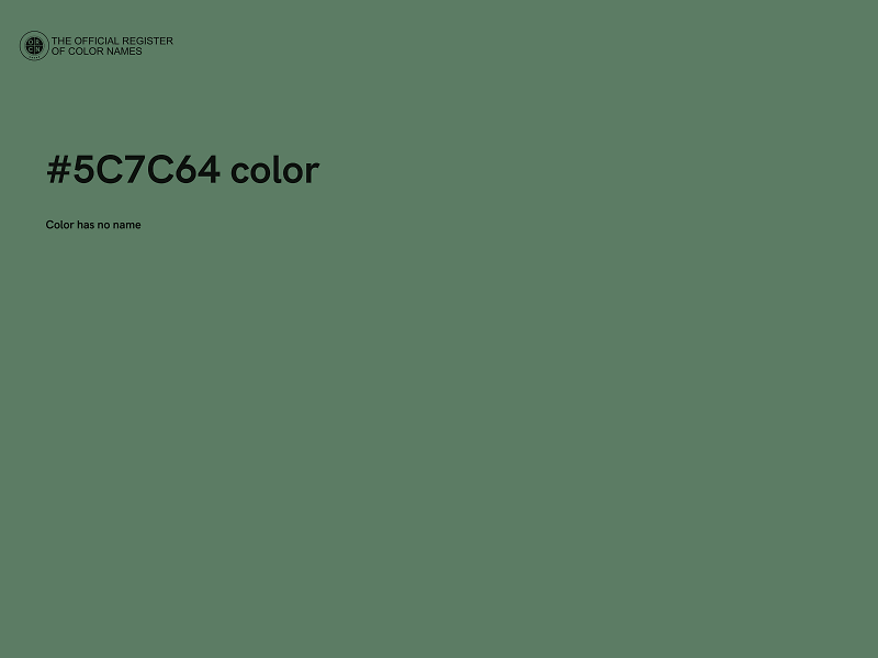 #5C7C64 color image