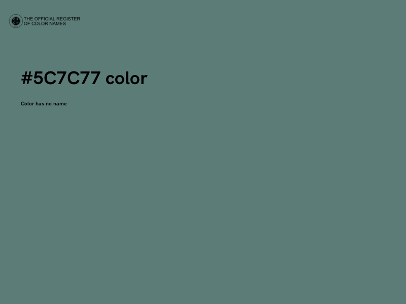 #5C7C77 color image