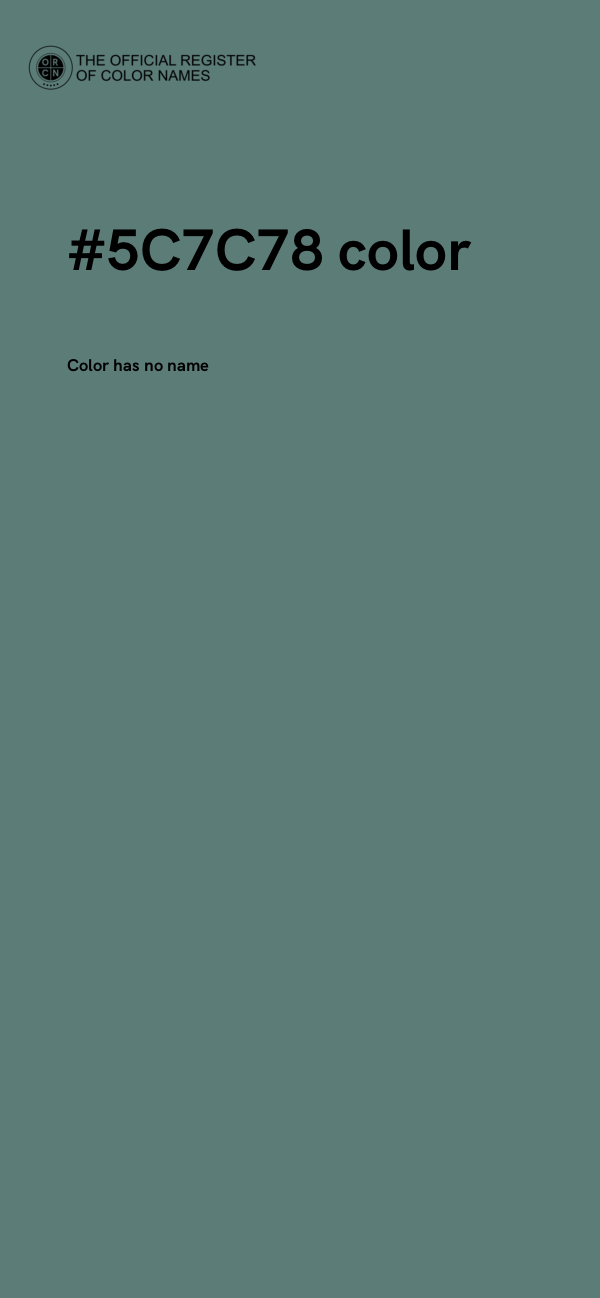 #5C7C78 color image