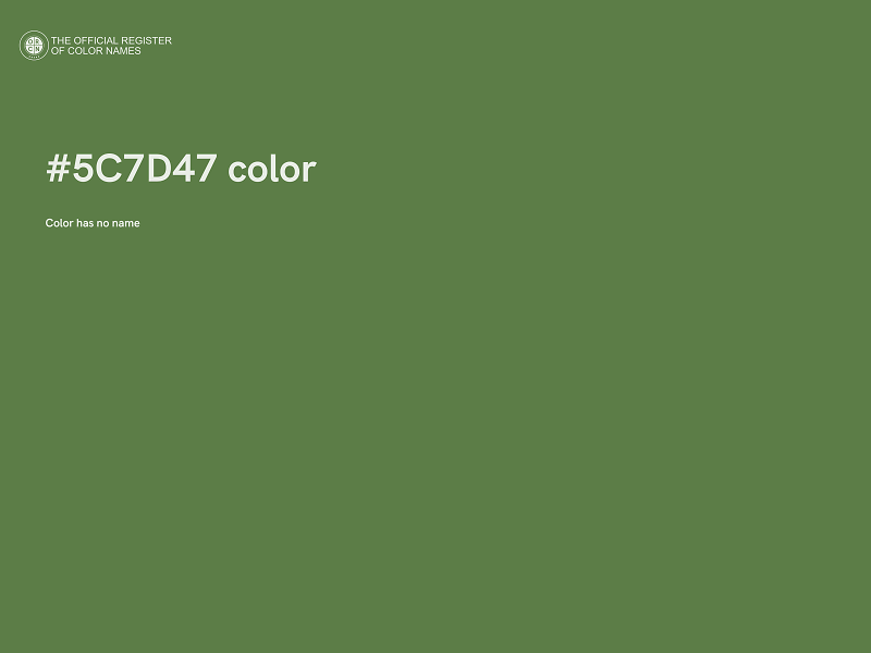 #5C7D47 color image