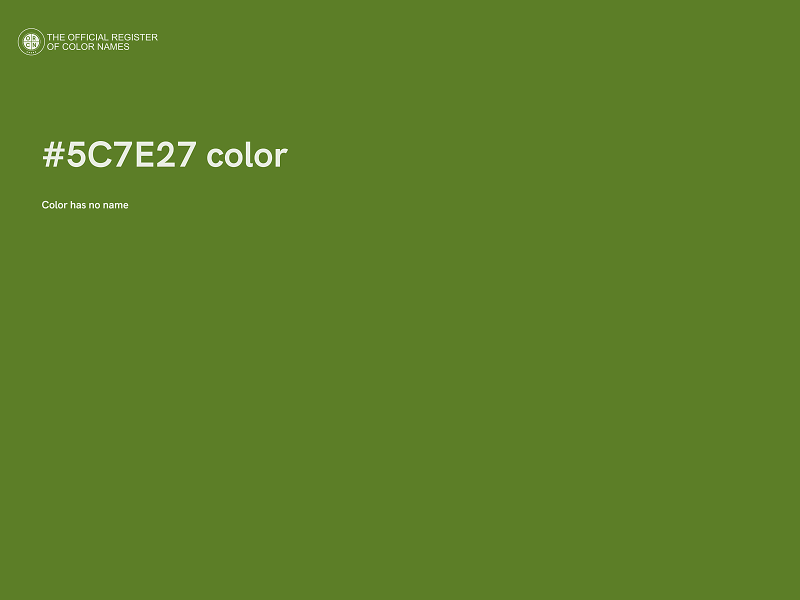 #5C7E27 color image