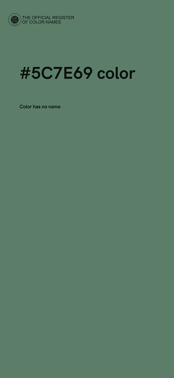 #5C7E69 color image