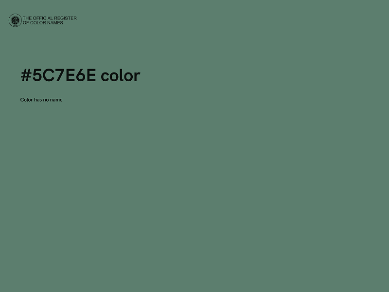 #5C7E6E color image
