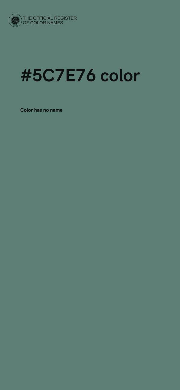 #5C7E76 color image