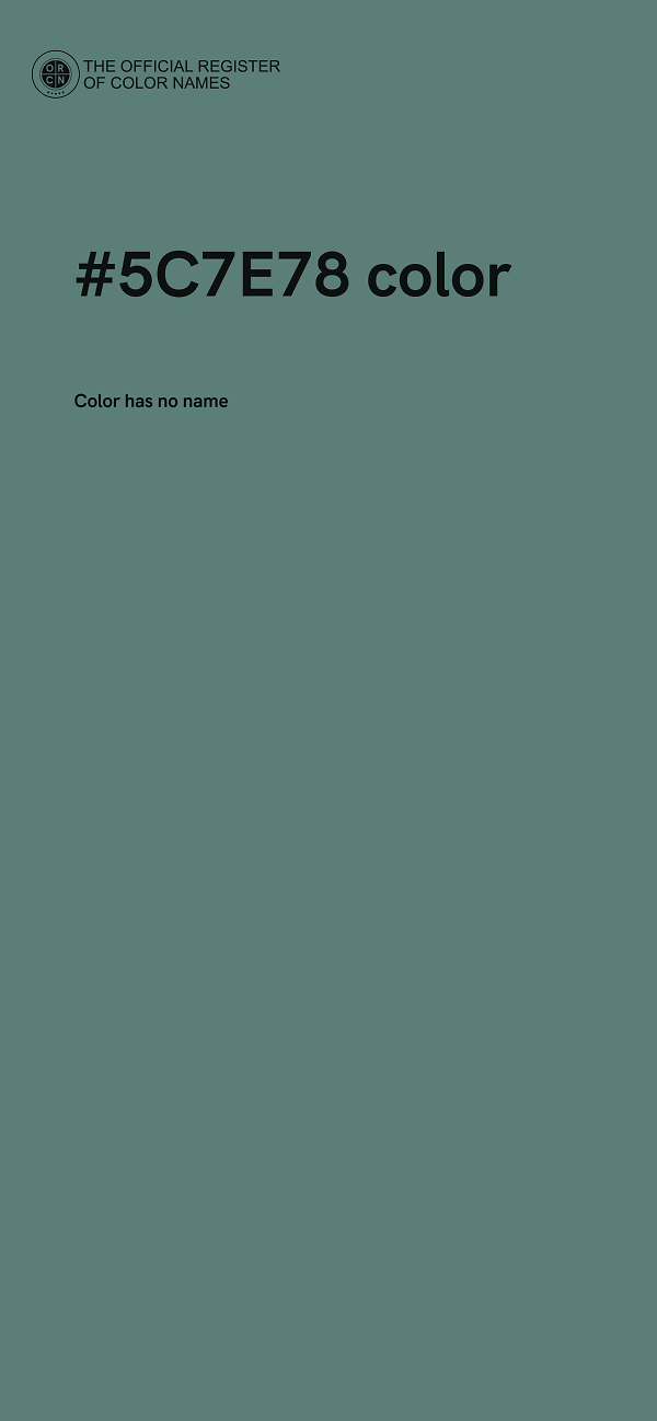 #5C7E78 color image