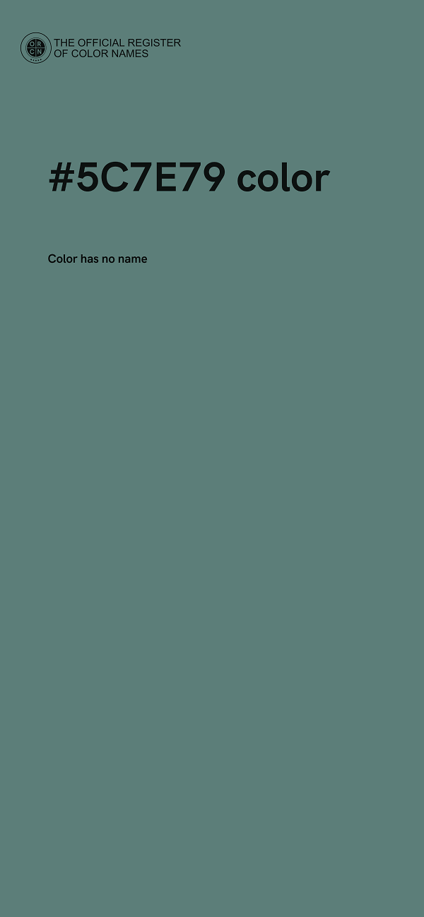 #5C7E79 color image