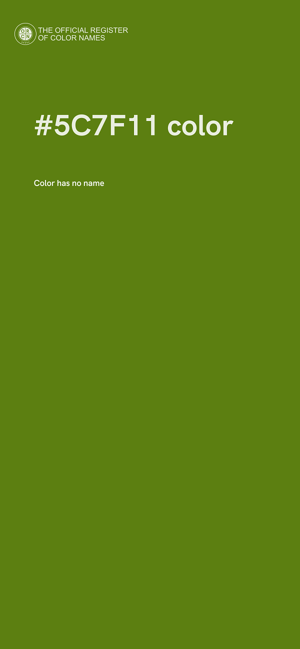 #5C7F11 color image
