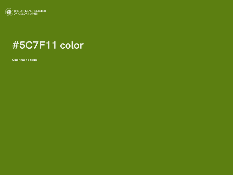 #5C7F11 color image