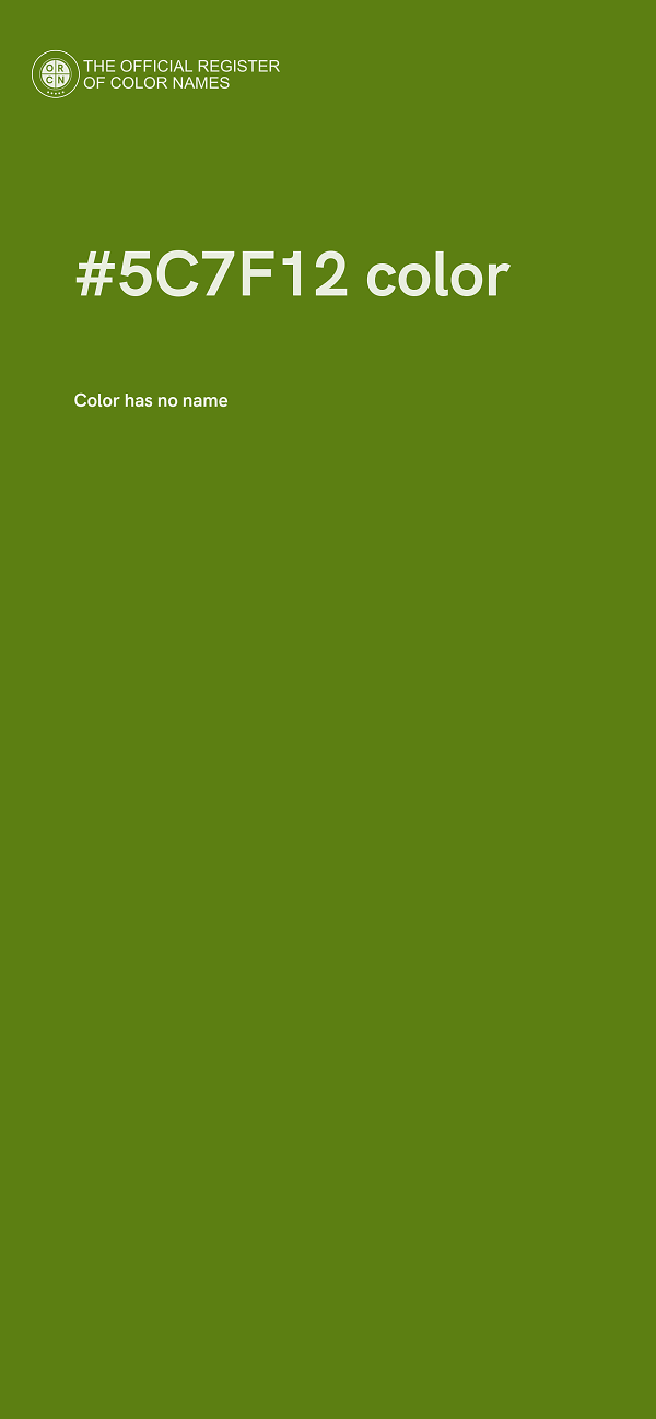 #5C7F12 color image