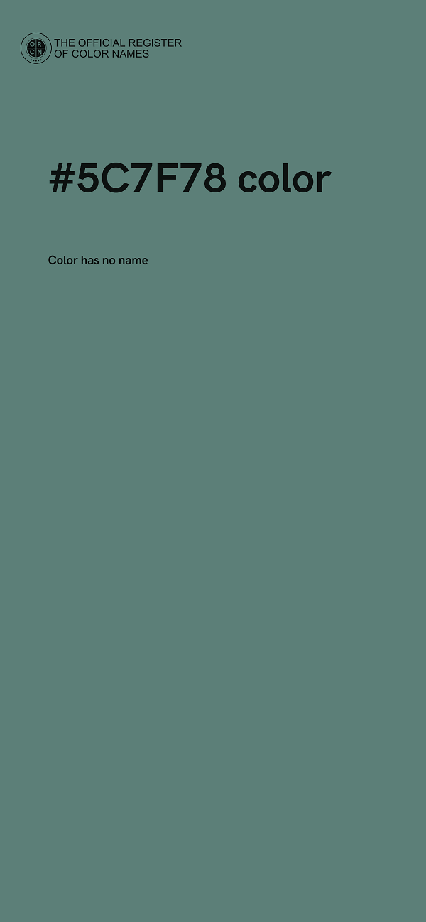 #5C7F78 color image