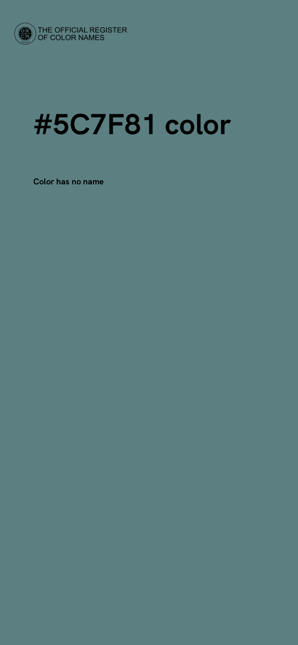 #5C7F81 color image