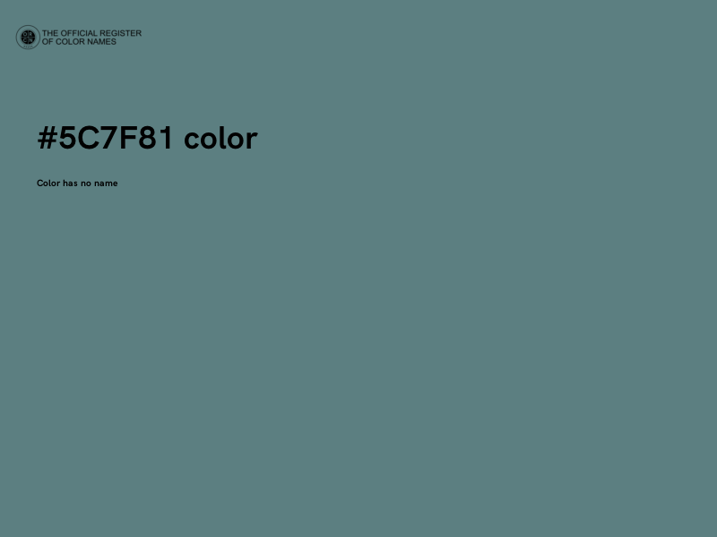 #5C7F81 color image