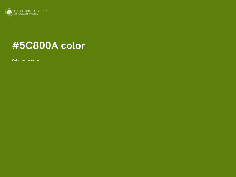 #5C800A color image