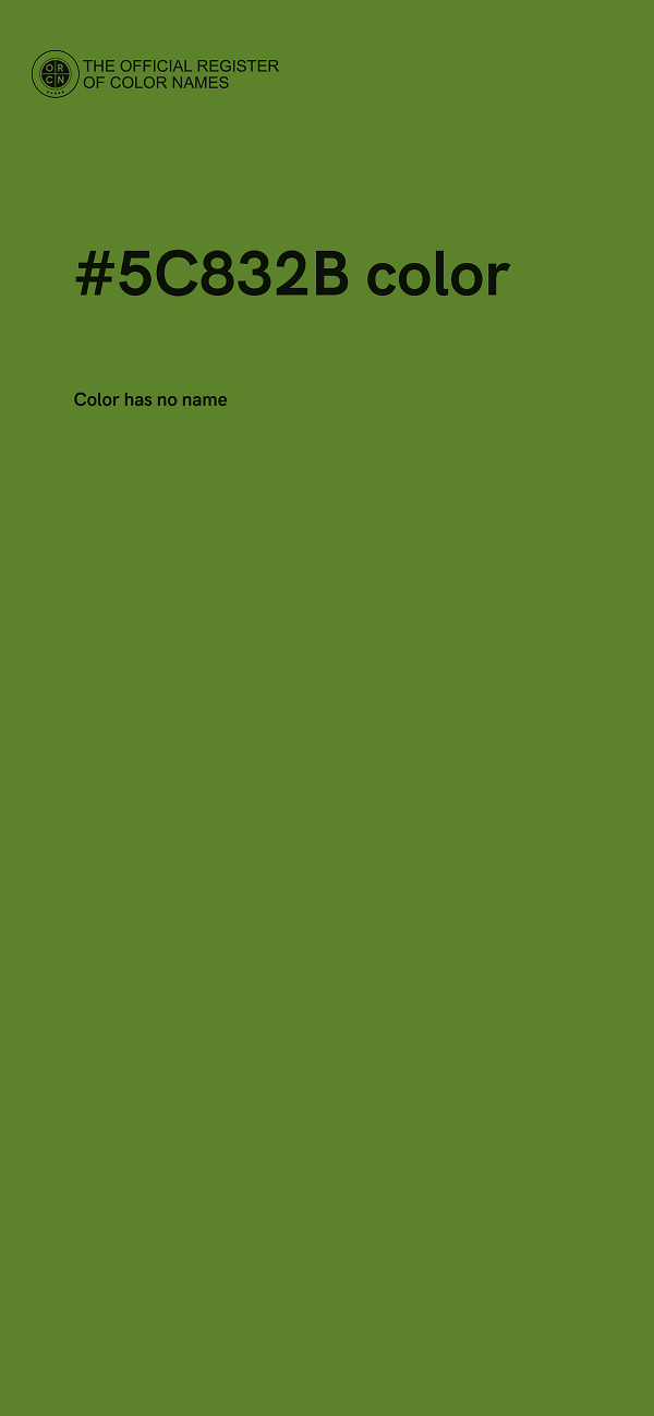 #5C832B color image