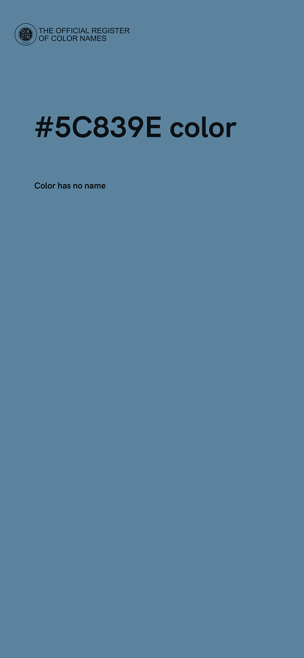 #5C839E color image