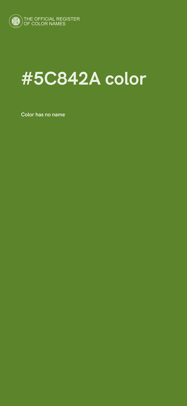 #5C842A color image