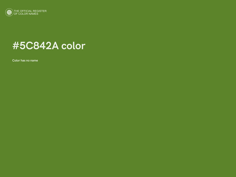 #5C842A color image