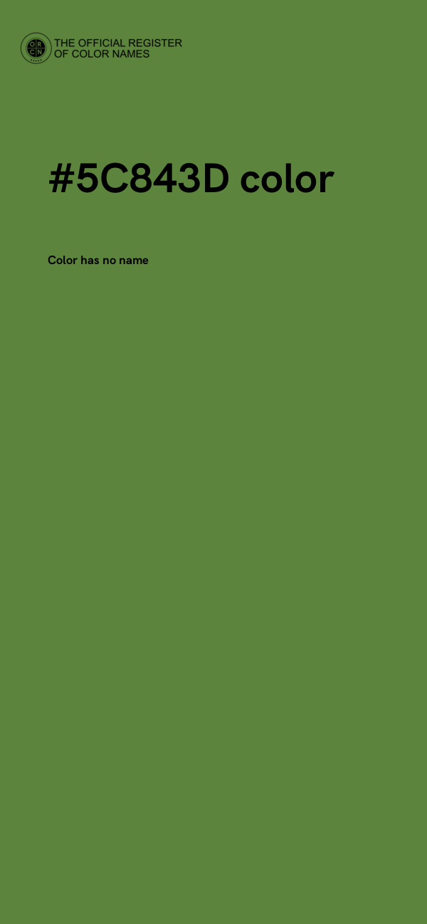 #5C843D color image