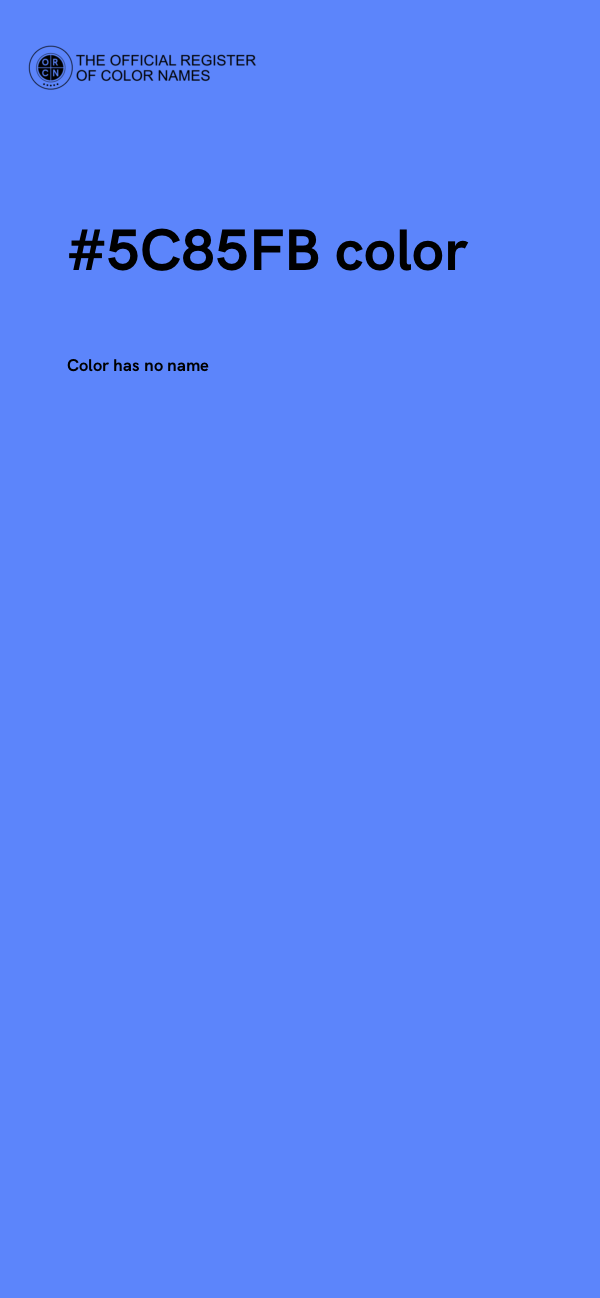 #5C85FB color image