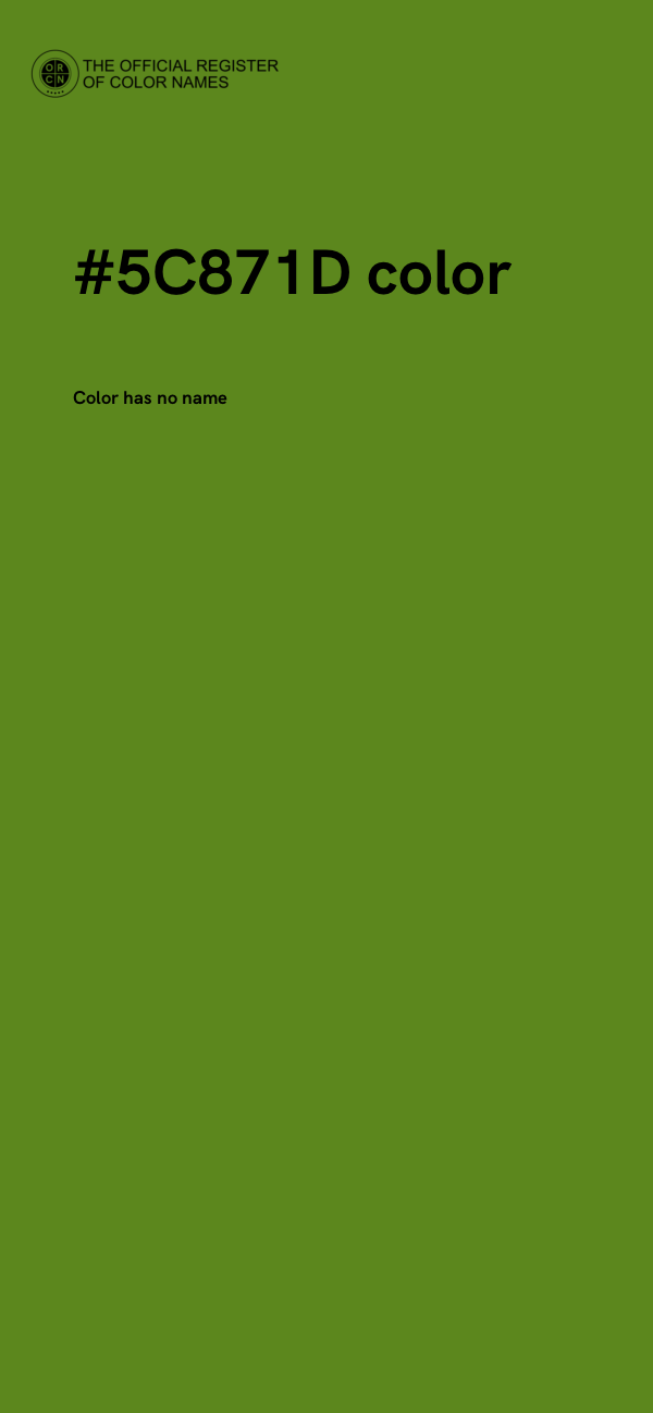 #5C871D color image