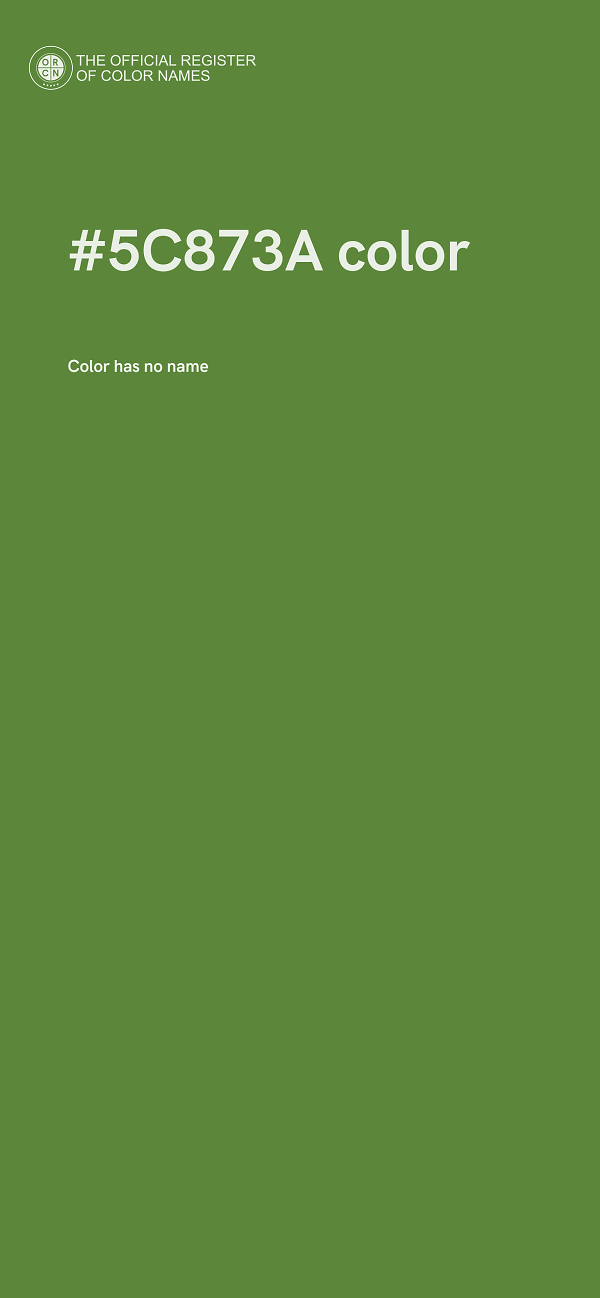 #5C873A color image