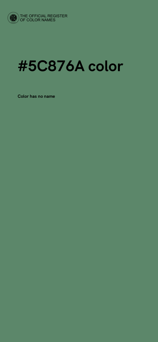 #5C876A color image