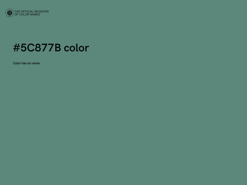 #5C877B color image