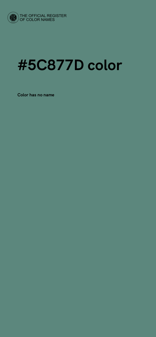#5C877D color image