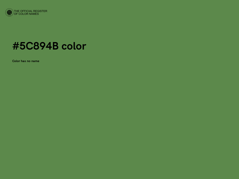 #5C894B color image