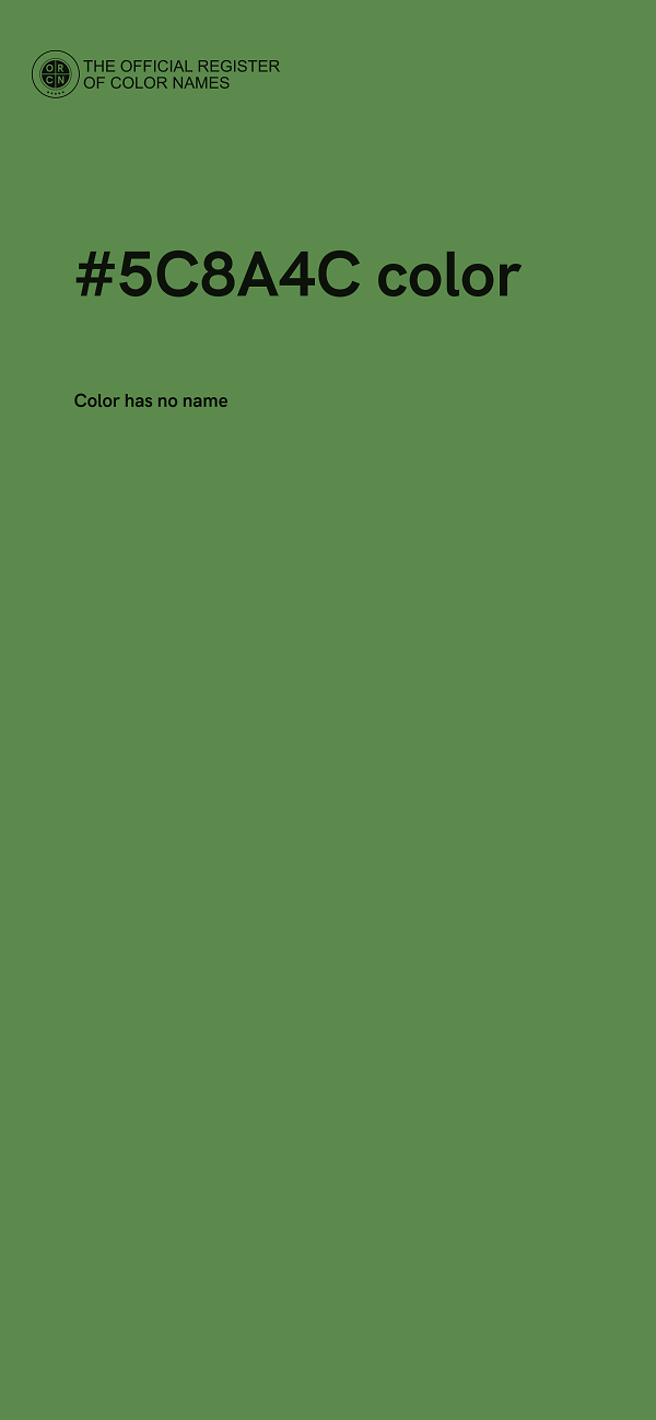 #5C8A4C color image