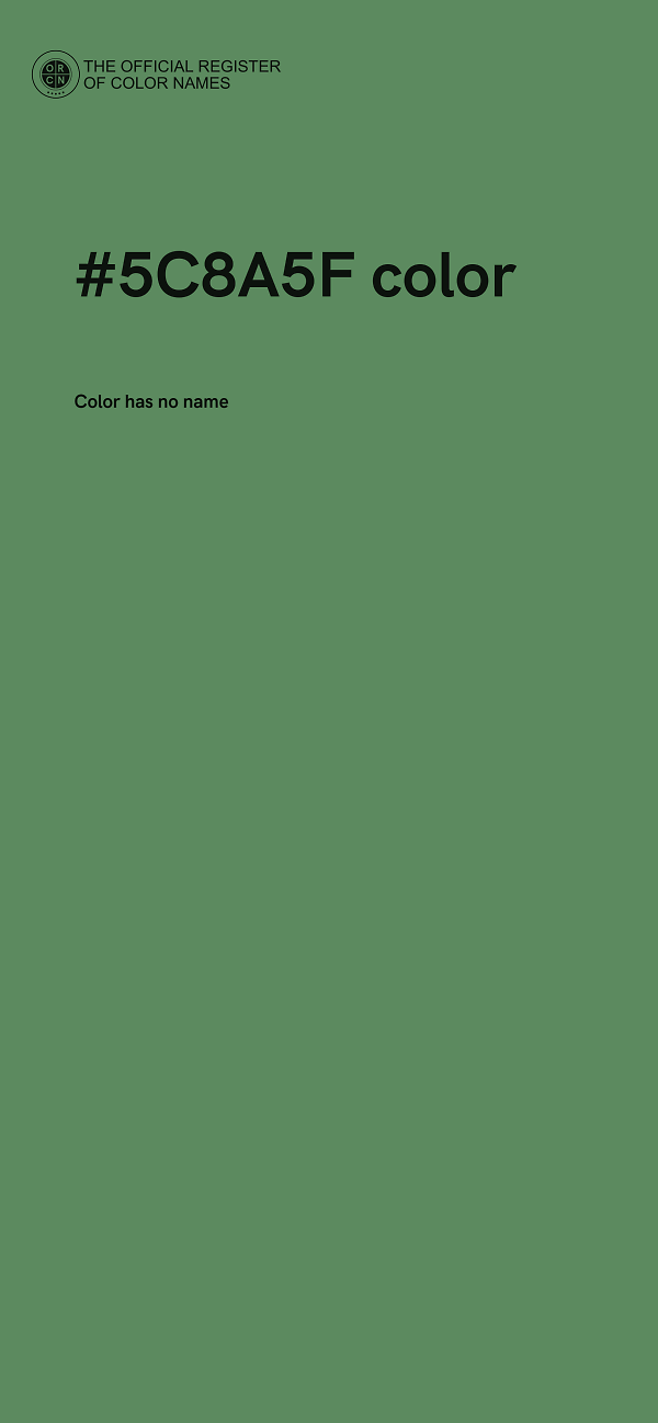 #5C8A5F color image