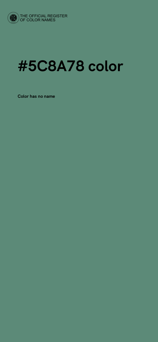 #5C8A78 color image