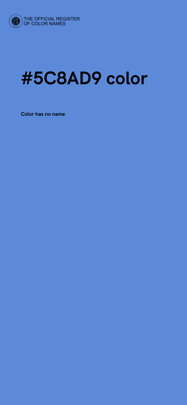 #5C8AD9 color image