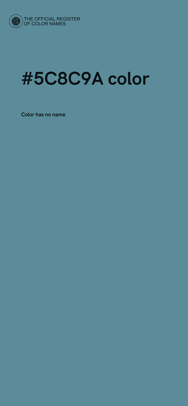 #5C8C9A color image