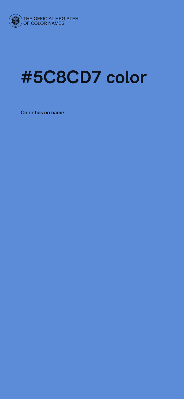 #5C8CD7 color image