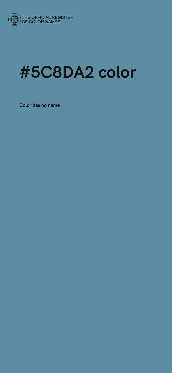 #5C8DA2 color image