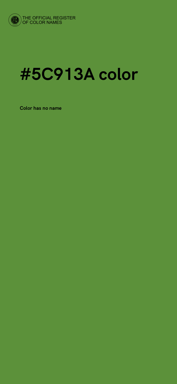 #5C913A color image