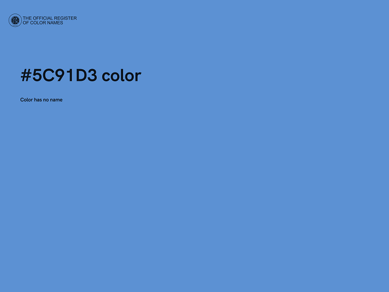 #5C91D3 color image