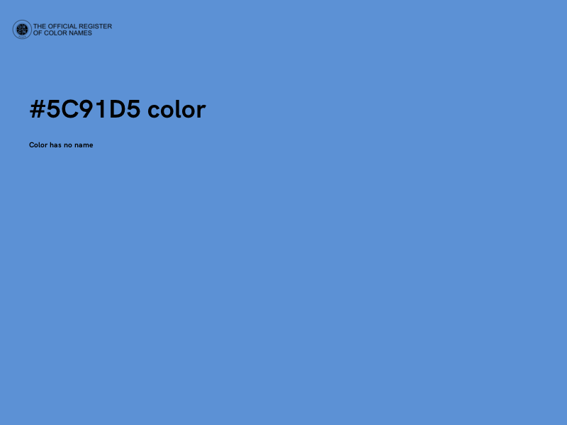 #5C91D5 color image