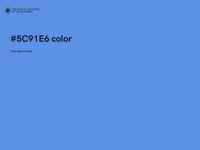 #5C91E6 color image
