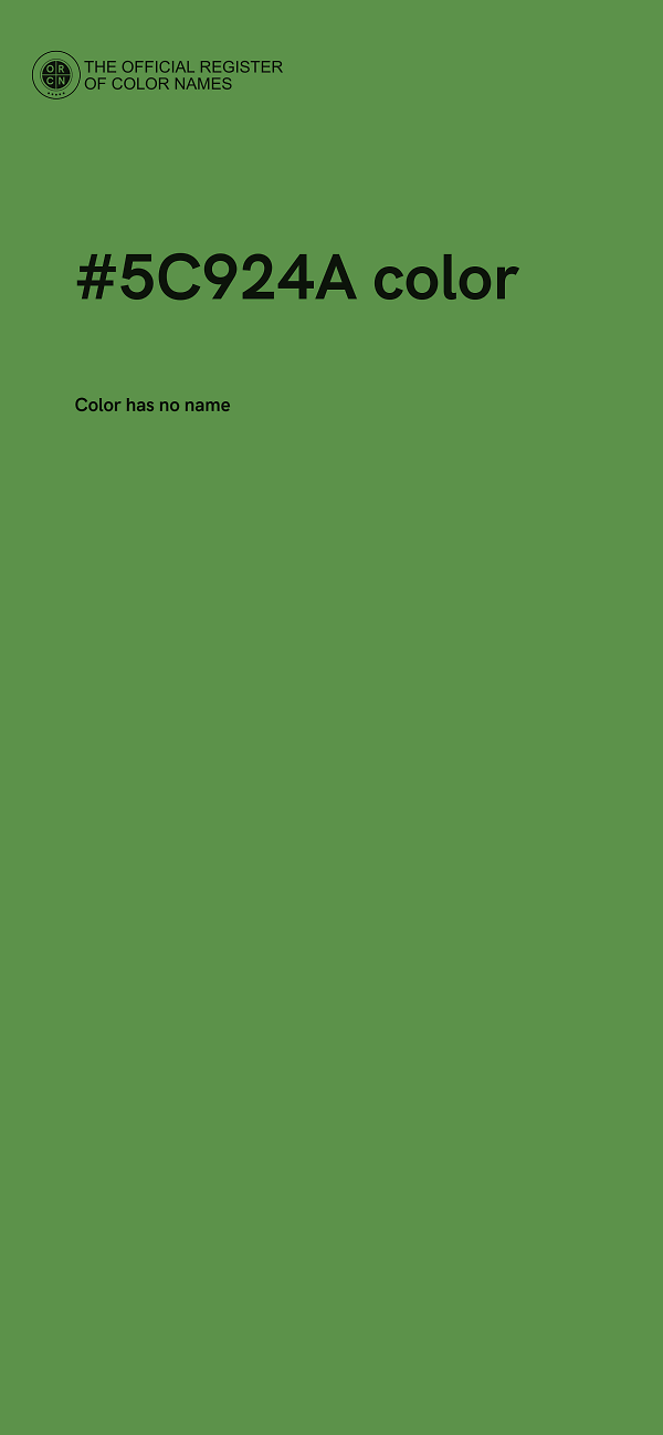 #5C924A color image